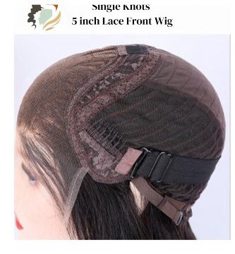 Single Knots 5 inch Lace Front Wig wig cap construction